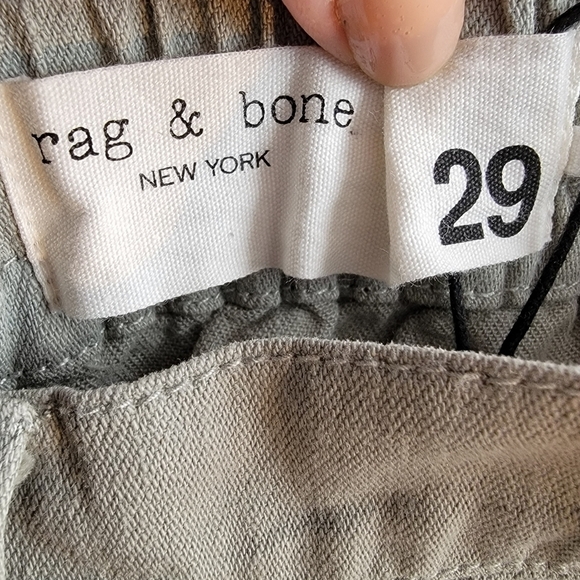 RAG & BONE Engineered Army Green Cotton Jogger Pants Relaxed High Rise Women 29 - Picture 9 of 14